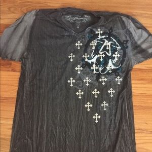 Affliction V-neck tee